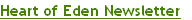 Heart of Eden Newsletter